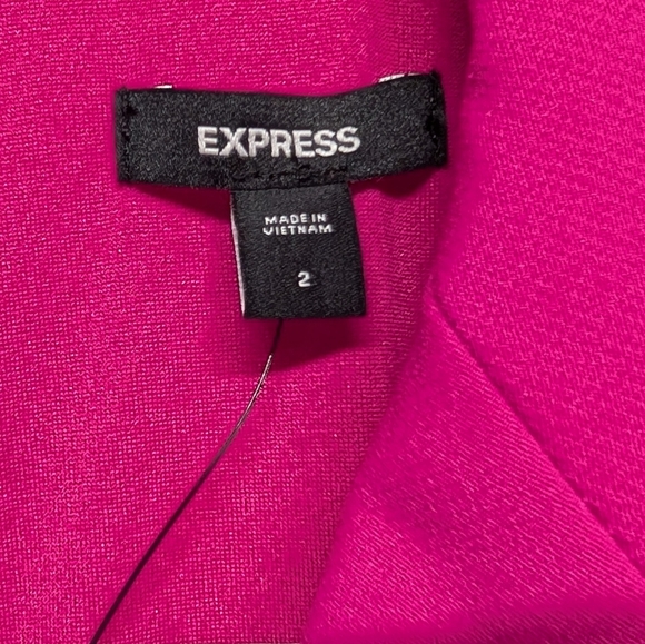 Express Women's Pink Jumpsuit Career Wear Work Long Sleeve Blazer Size 2 New - Picture 4 of 11
